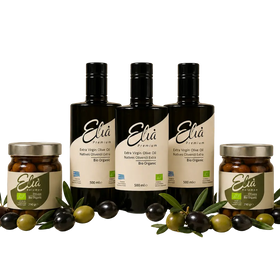 3x Elia Premium 500ml + 2x Kalamon Oliven GRATIS